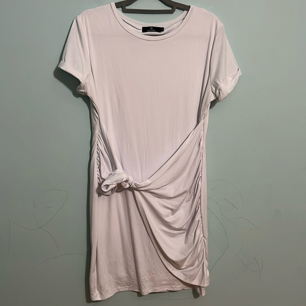 White wrap dress